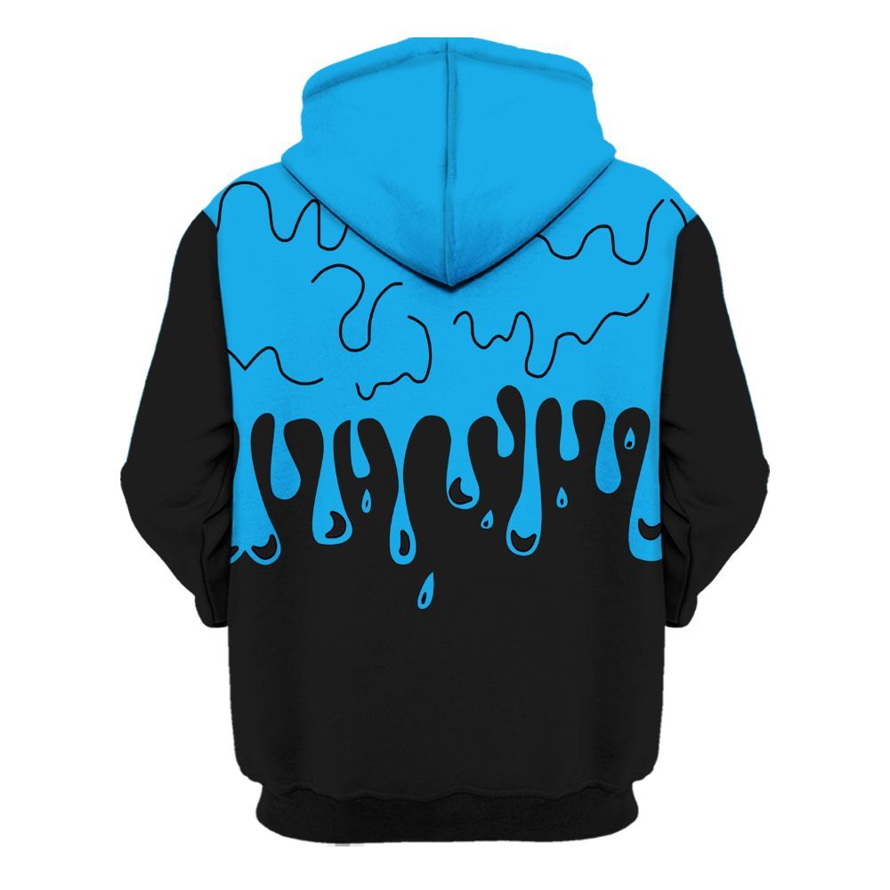 Hoodie To Match Black University Blue 2022 13s - Snake Trust No One Drip All Over Print