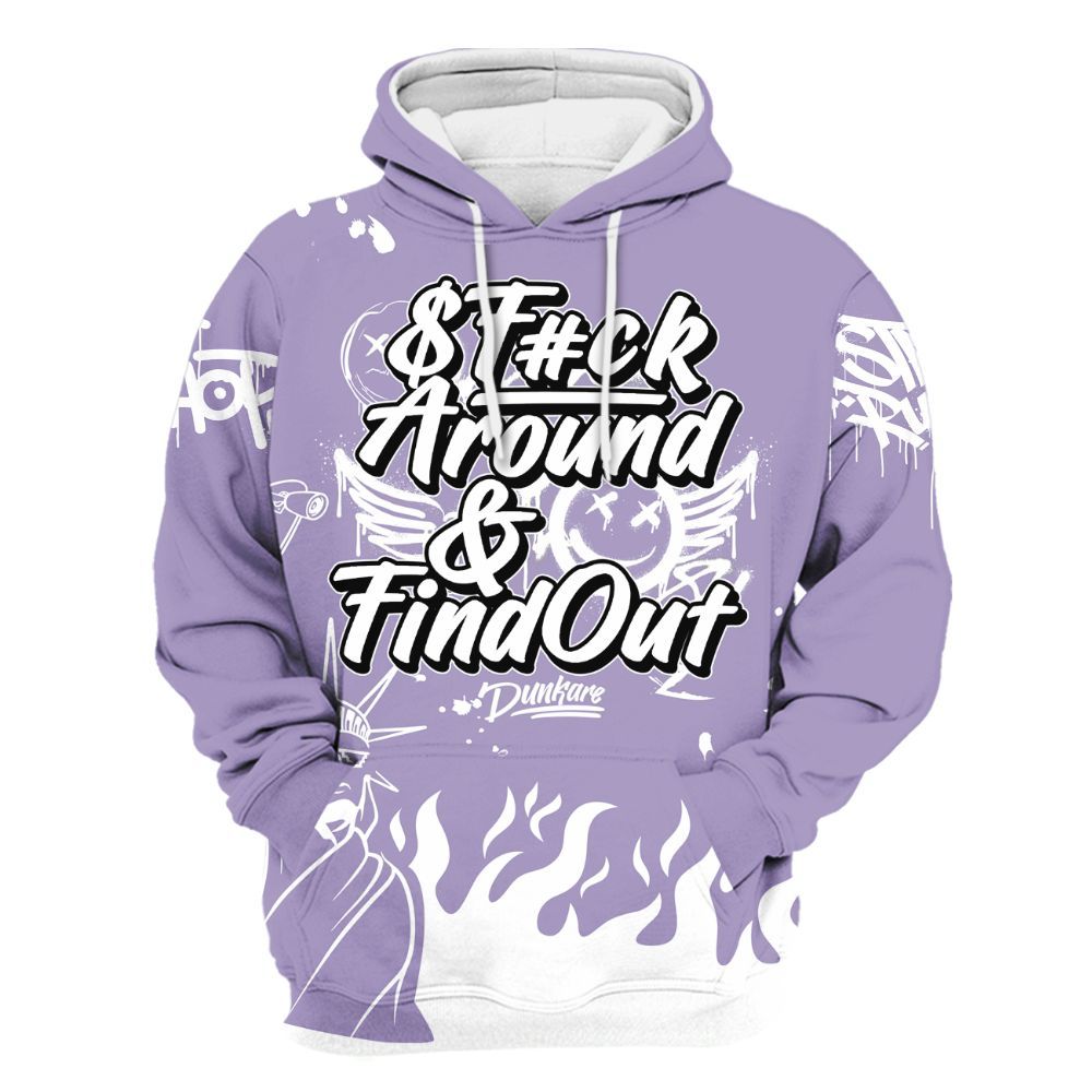 Hoodie To Match Low Pure Violet 11s - Graphic Fck Around Find Out All Over Print