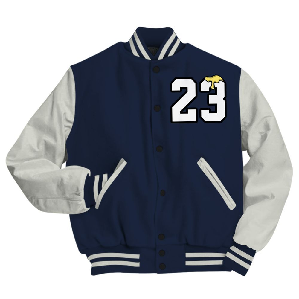 Varsity Jacket To Match Dunk Low COJP What The 2024 - Custom Name Number 23 Drip All Over Print