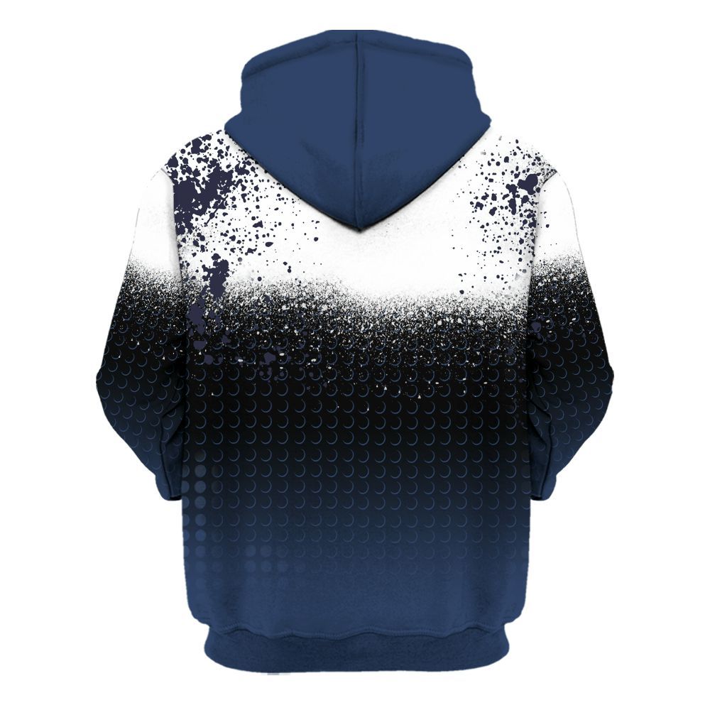 Hoodie To Match Low 85 Metallic Blue 1s - Halftone Time Is Money All Over Print