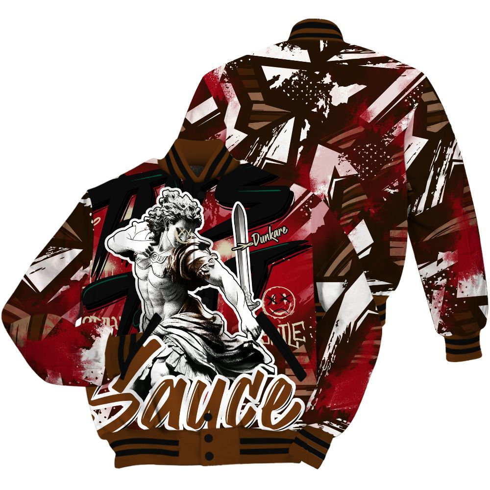 Varsity Jacket To Match Archaeo Brown 5s - This That Sauce Retro All Over Print