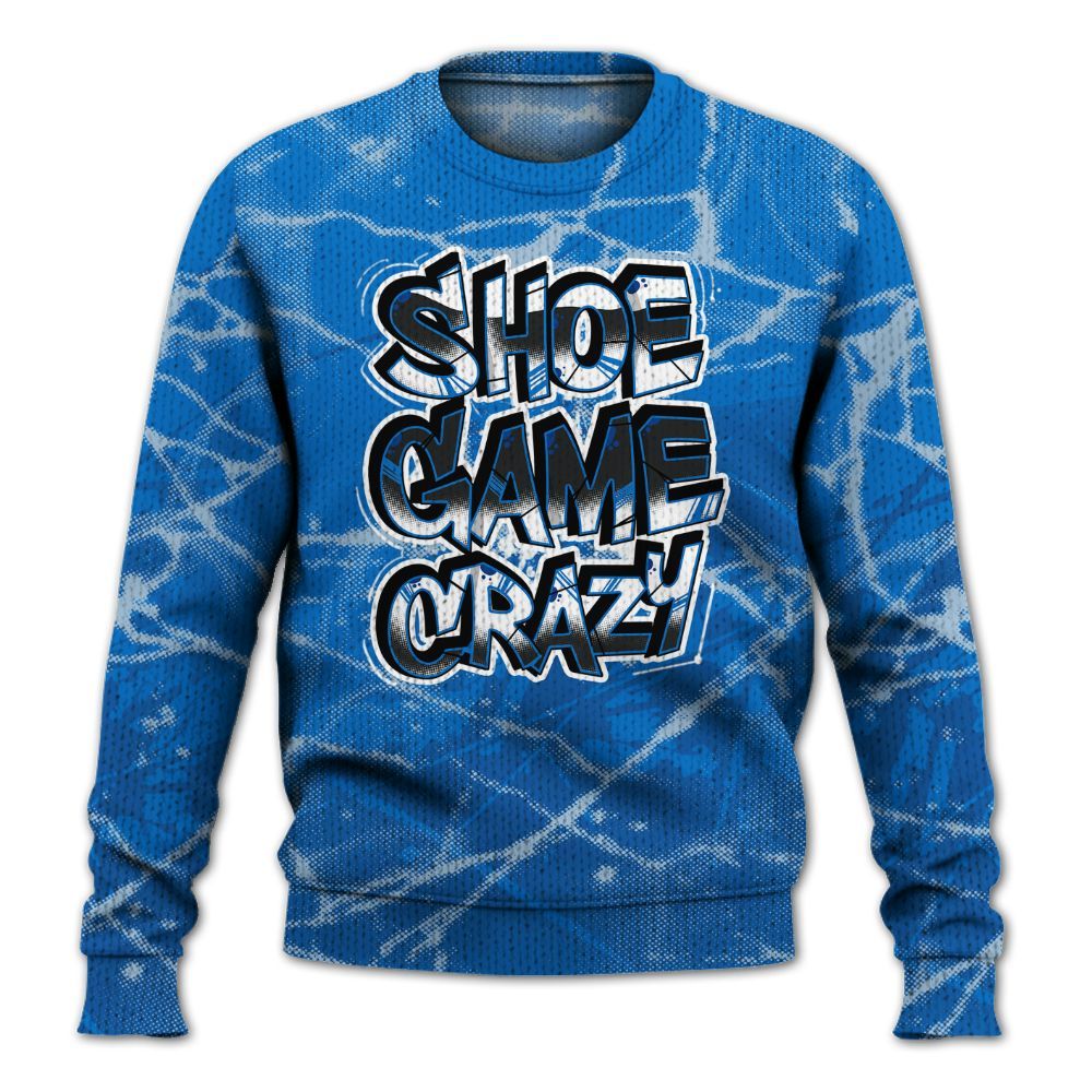 Knitted Sweater To Match Blueberry 12s - Shoe Game Crazy Graphic