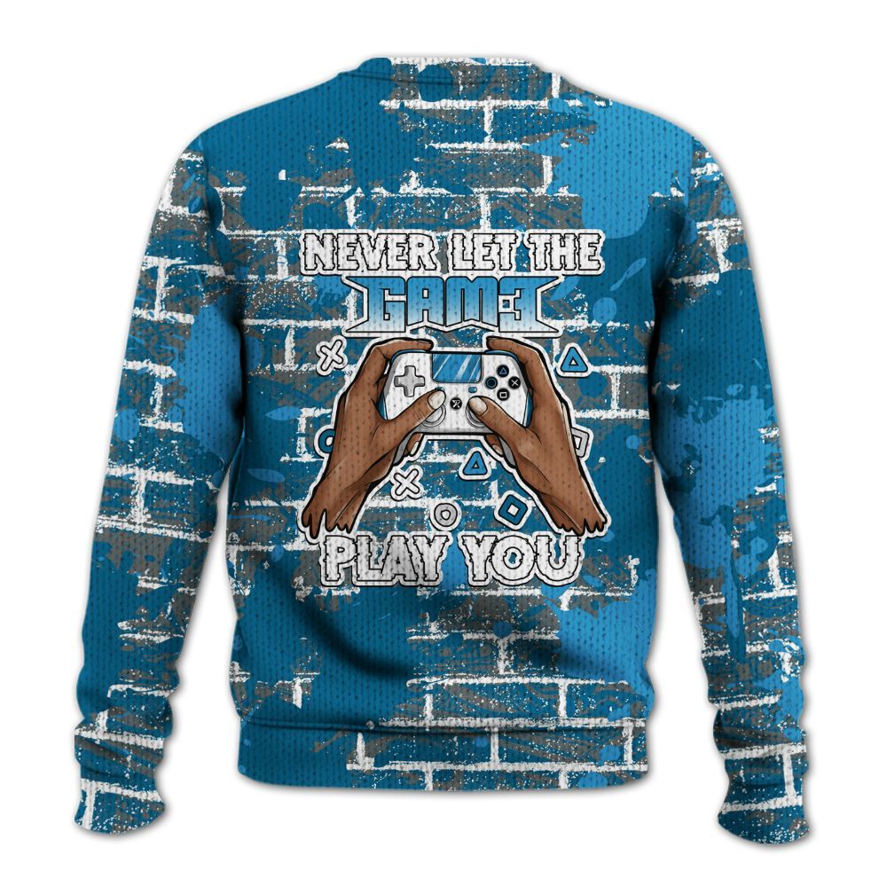 Knitted Sweater To Match Powder Blue 9s - PlayGame Human Brick