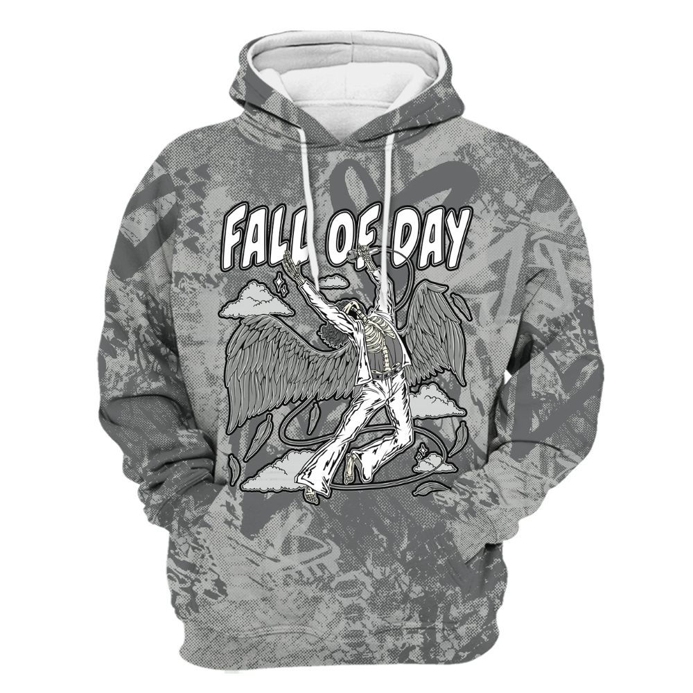 Hoodie To Match Retro Wet Cement 4s - Fall Of Days Skeleton Heart All Over Print