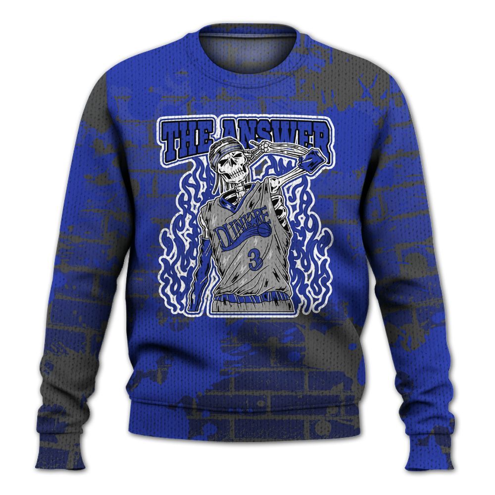 Knitted Sweater To Match Air Max Plus Black Racer Blue - Allen Answer Skeleton Brick