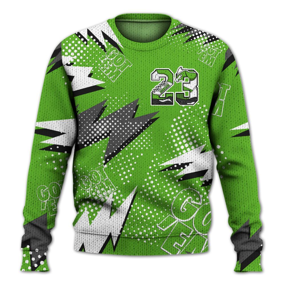 Knitted Sweater To Match Air Foamposite One Volt - Custom Name Number 23 5s