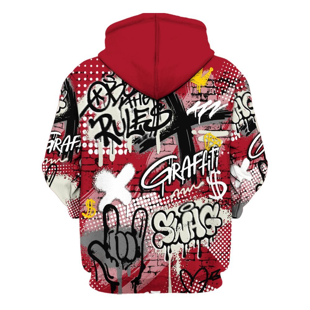 Hoodie To Match 2025 High OG Cinnabar 1s - True It Real Graffiti Streetwear All Over Print