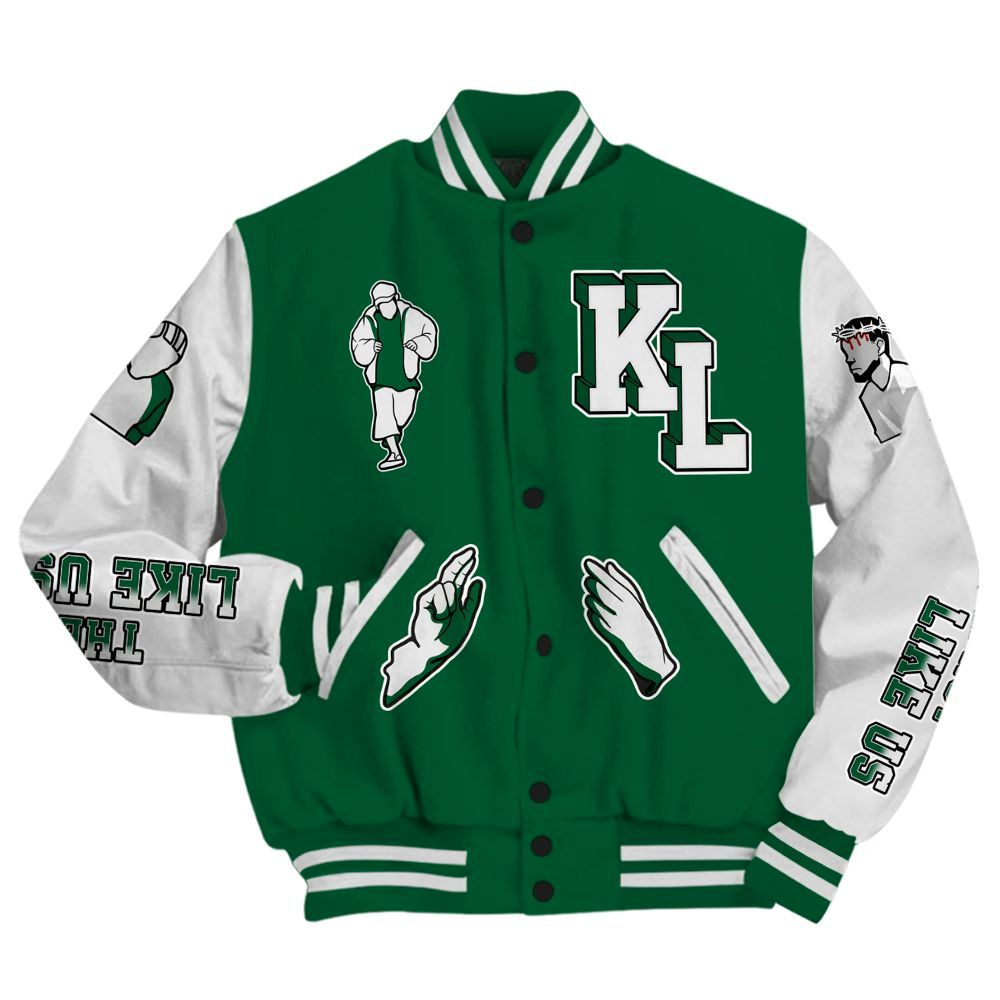 Varsity Jacket To Match High Gorge Green 1s - Dislike Us Graphic All Over Print