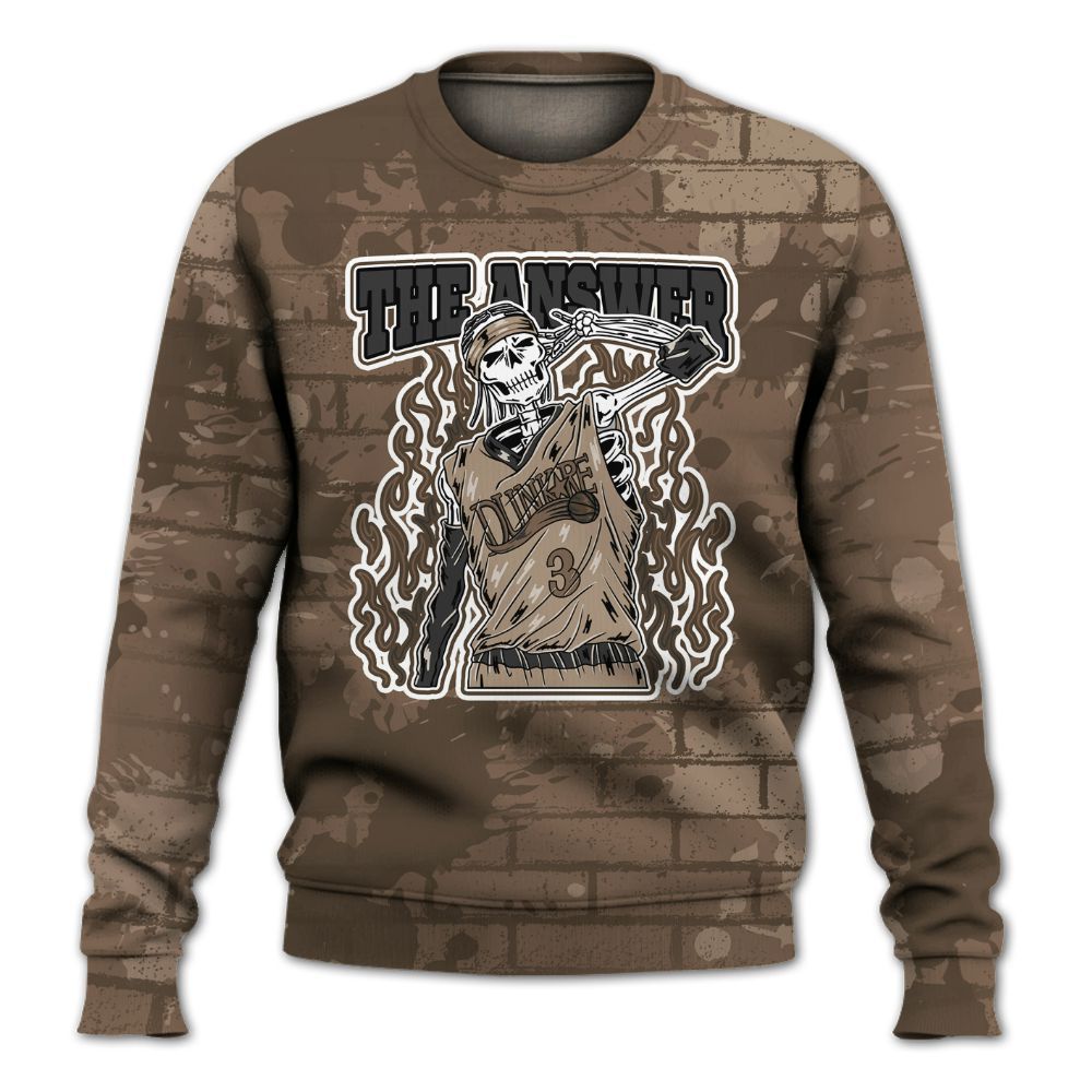 Sweatshirt To Match Dark Mocha Jack - Allen Answer Skeleton Brick All Over Print