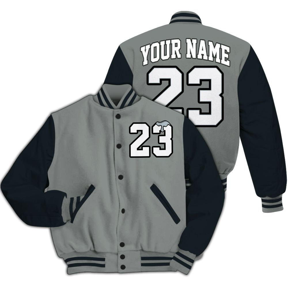 Varsity Jacket To Match Retro Georgetown 6s - Custom Name Number 23 Drip All Over Print