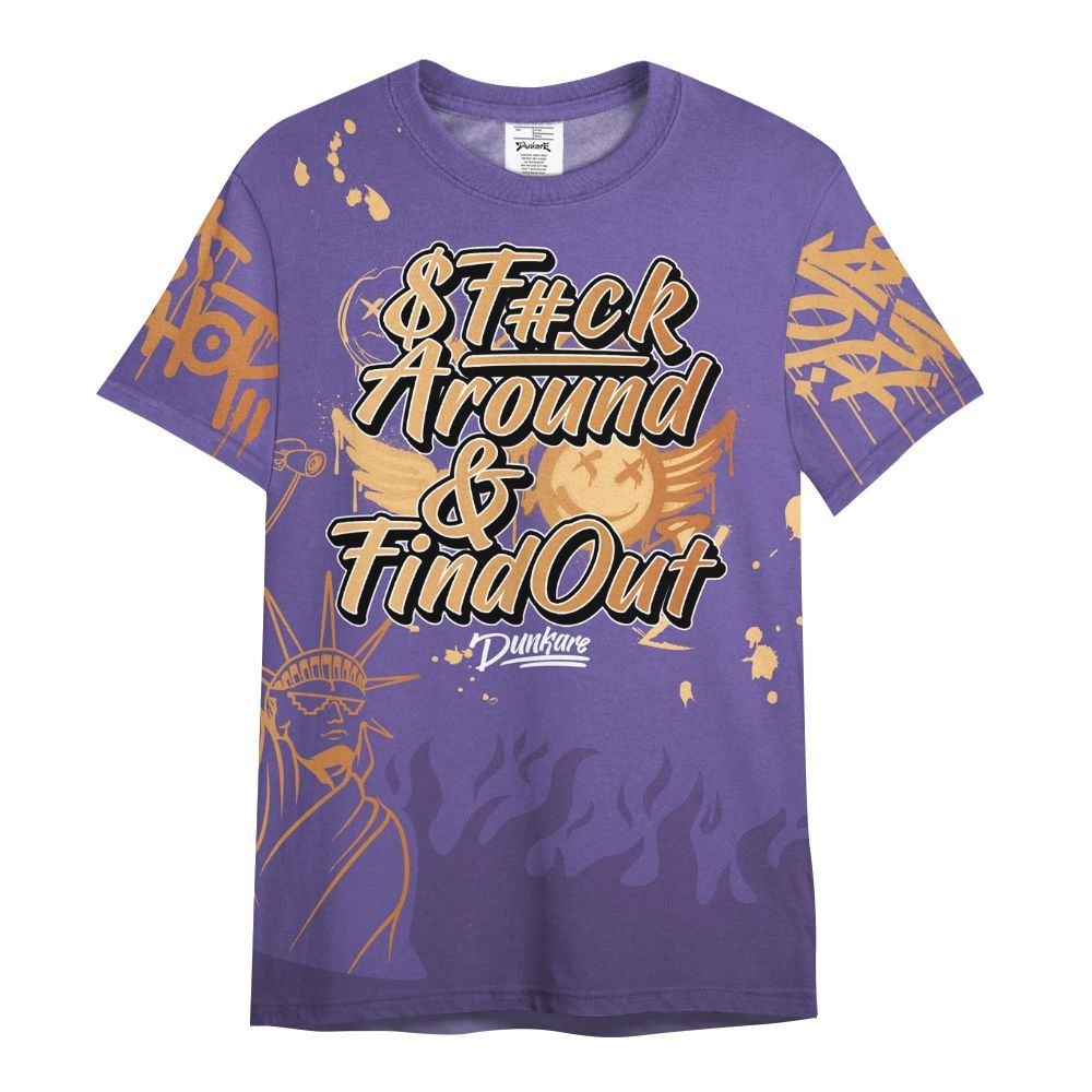 Shirt To Match Book Sunset 1s - Graphic Fck Around Find Out All Over Print