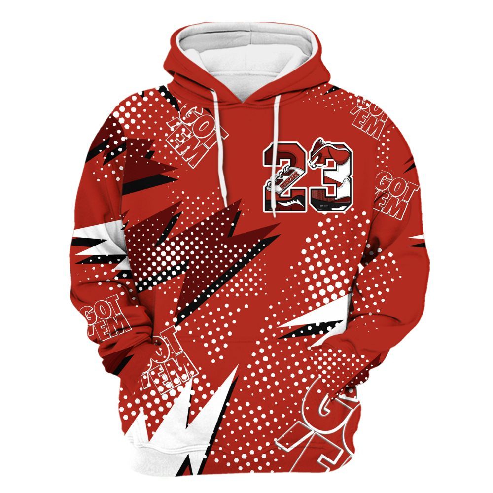 Hoodie To Match SP Firewood Orange 4s - Custom Name Number 23 5s All Over Print