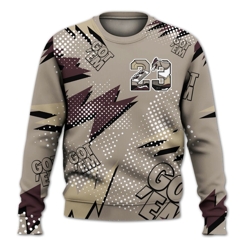 Sweatshirt To Match AMM Retro Phantom 4s - Custom Name Number 23 5s All Over Print