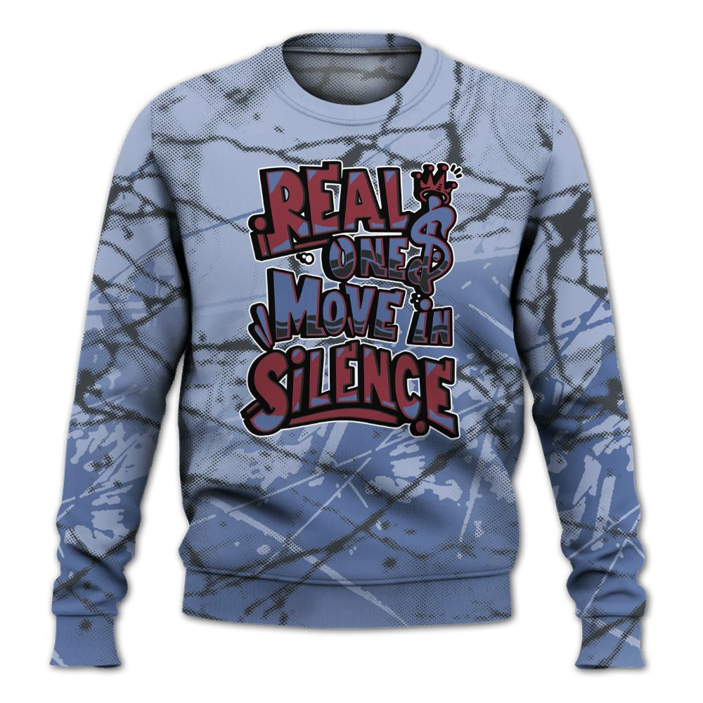 Sweatshirt To Match Black Metallic 5s - Ones Move In Silence Graphic All Over Print
