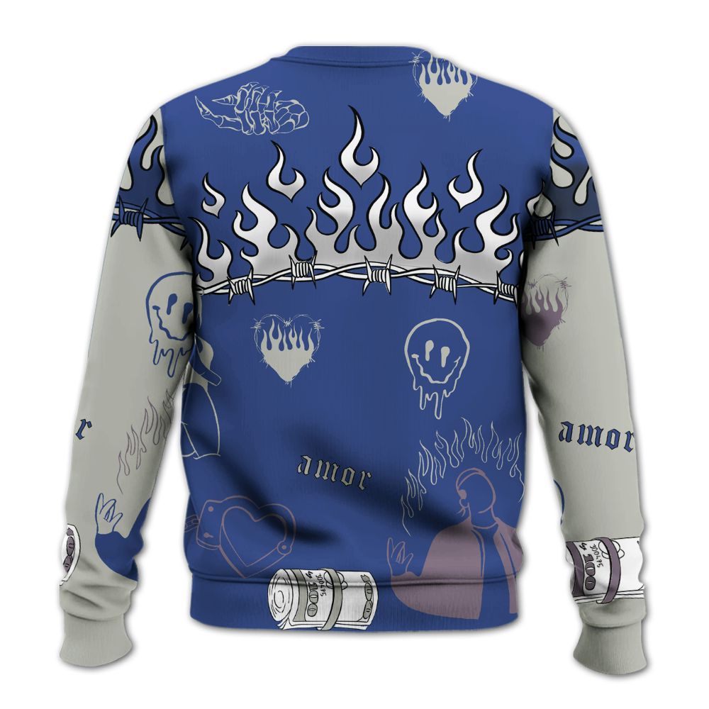 Sweatshirt To Match Low OG Voodoo Alternate 1s - Snake Trust No One All Over Print