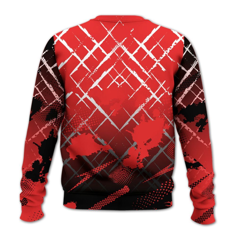 Sweatshirt To Match Red Thunder 4s - Halftone Stand Business Dripping All Over Print