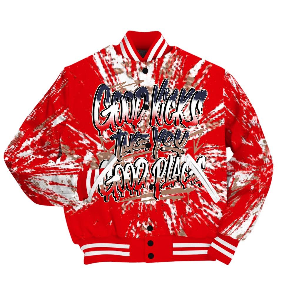 Varsity Jacket To Match Low OG Howard Bison 1s - Good Kick Good Places Luxury Varsity Jacket Unisex