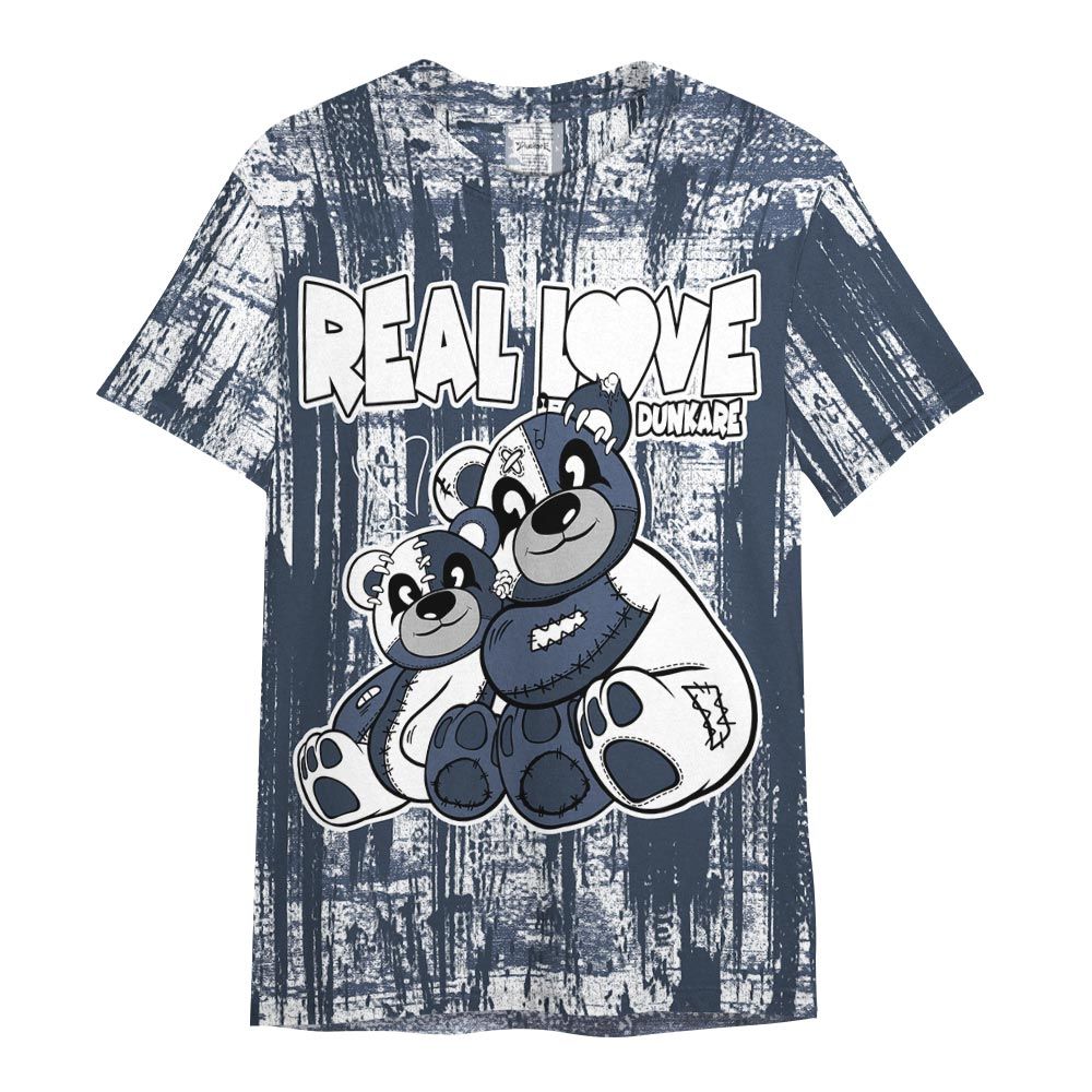 Shirt To Match Low Diffused Blue 11s - Sincere Fondness Bear Glitch Art Shirt Unisex