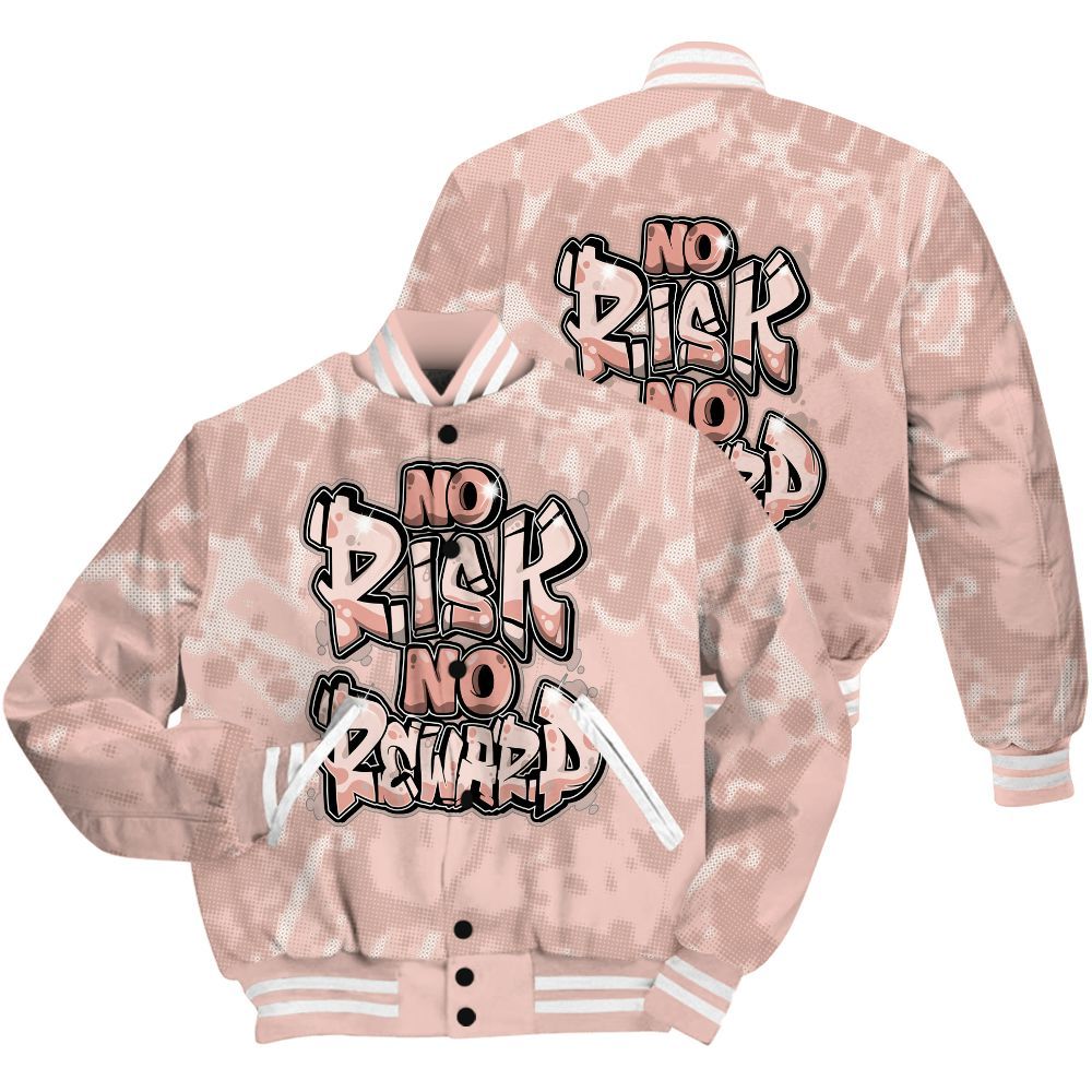 Varsity Jacket To Match Low Legend Pink 11s Shirt - No Risks No Reward Street All Over Print