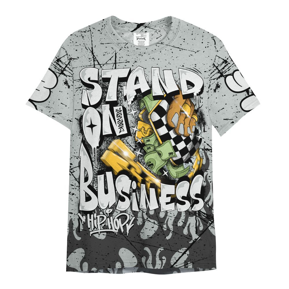Shirt To Match Black Wolf Grey 12s - Stand Business Graffiti All Over Print