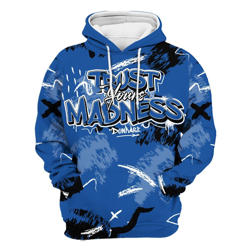 Hoodie To Match Low Space Royal 11s - Trust Your Madness Retro All Over Print