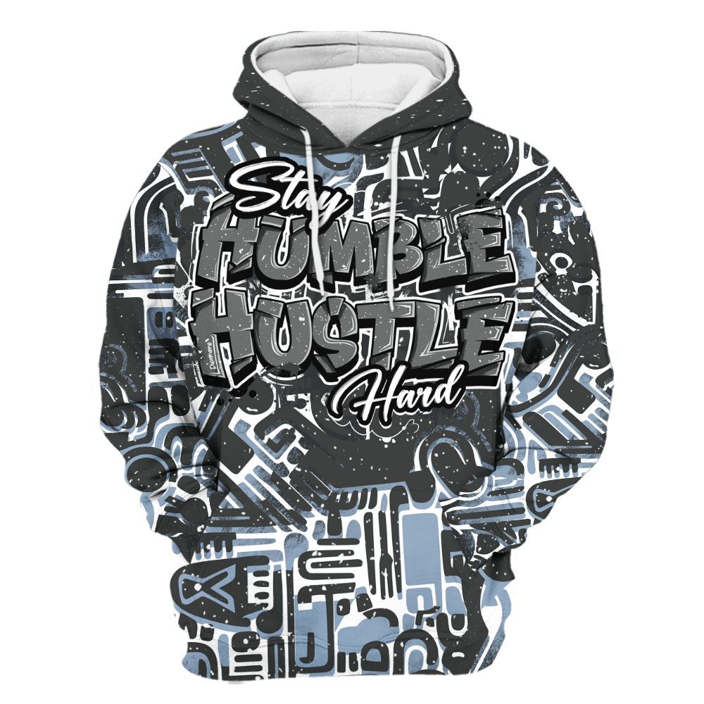 Hoodie To Match Reverse Black White 6s - Humble Hustle Retro All Over Print