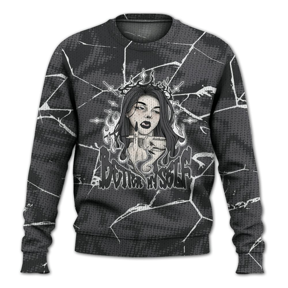 Knitted Sweater To Match White Thunder 4s - My-Self Crack Unique