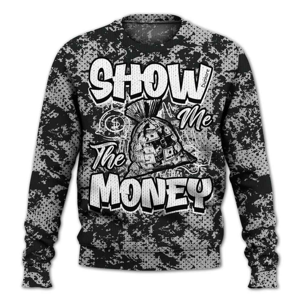 Knitted Sweater To Match Low 85 Metallic Black 1s - Show Me The Money Retro