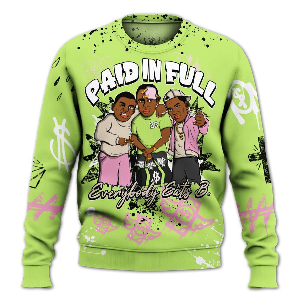 Sweatshirt To Match Jack Black Night Silver - Everybody Paid In Full Crayon All Over Print