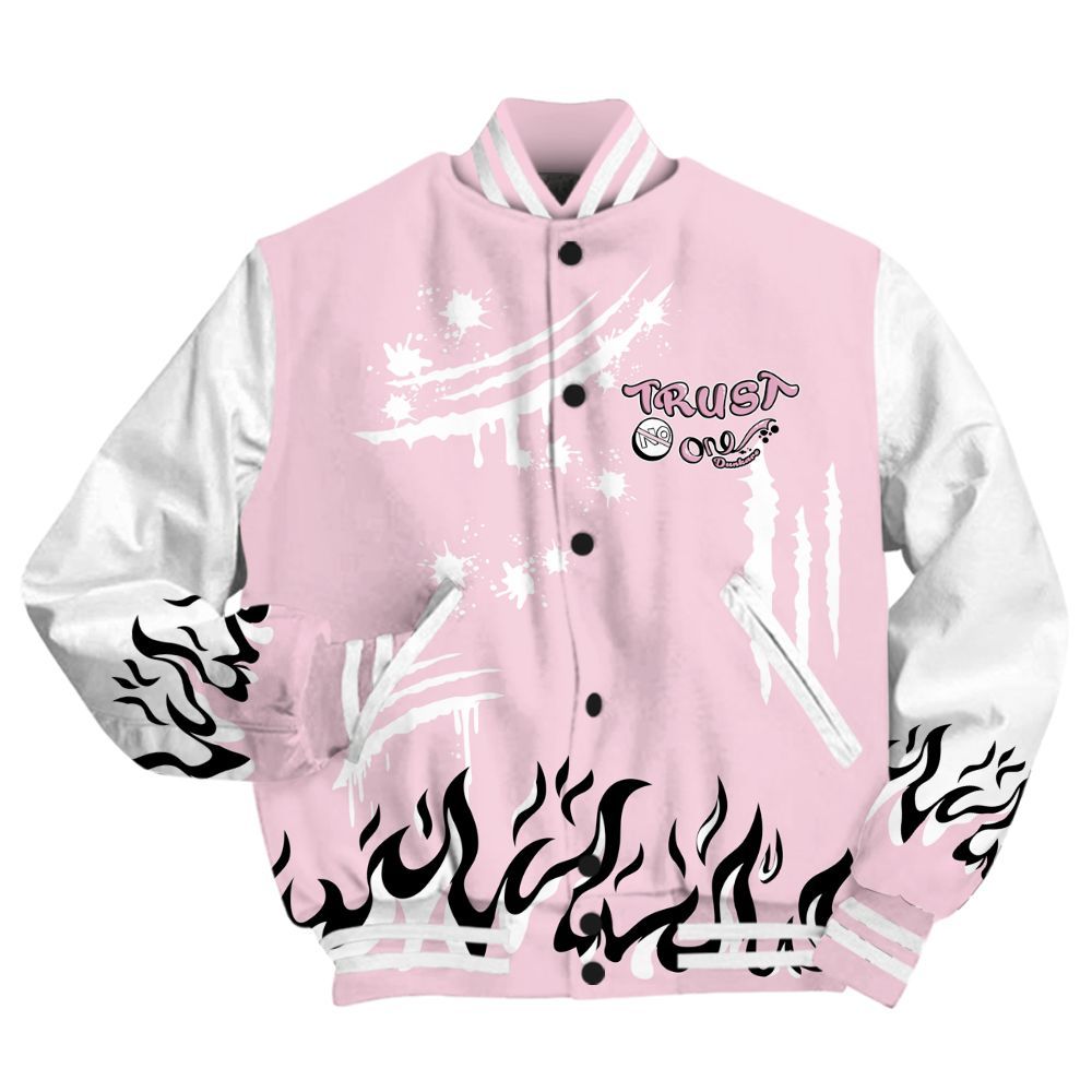 Varsity Jacket To Match Orchid 4s - Graphic Trust No One All Over Print