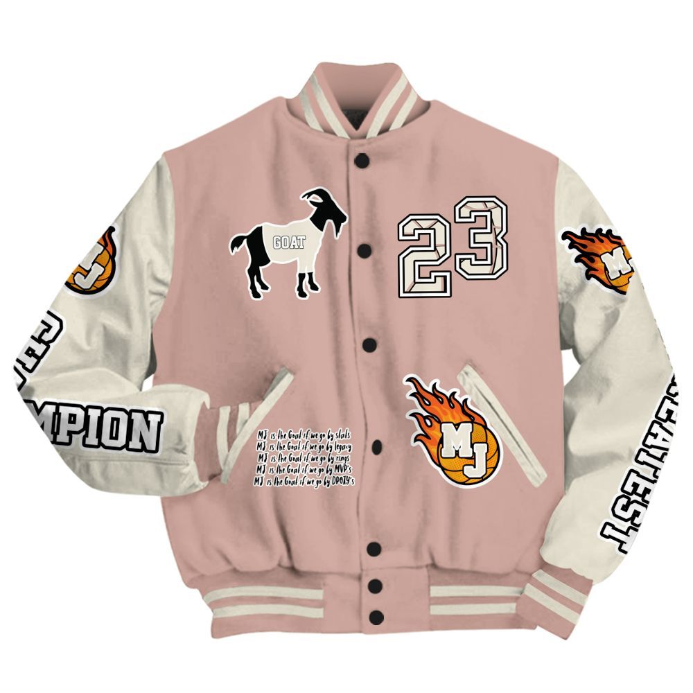 Varsity Jacket To Match Air Force Low 1 Arctic Orange - 23 G.0.A.T Jump Up Basketball All Over Print