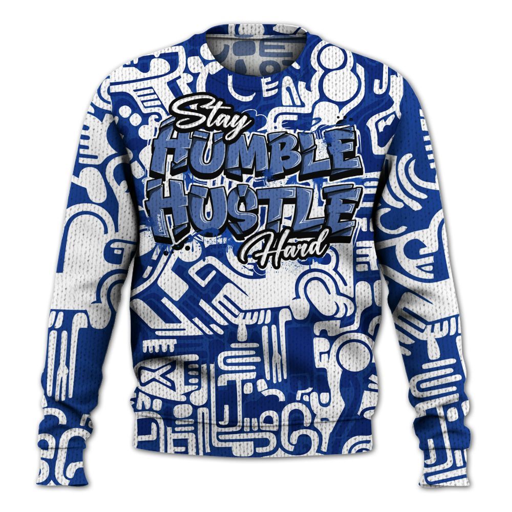 Knitted Sweater To Match Air Foamposite One Royal - Humble Hustle Retro