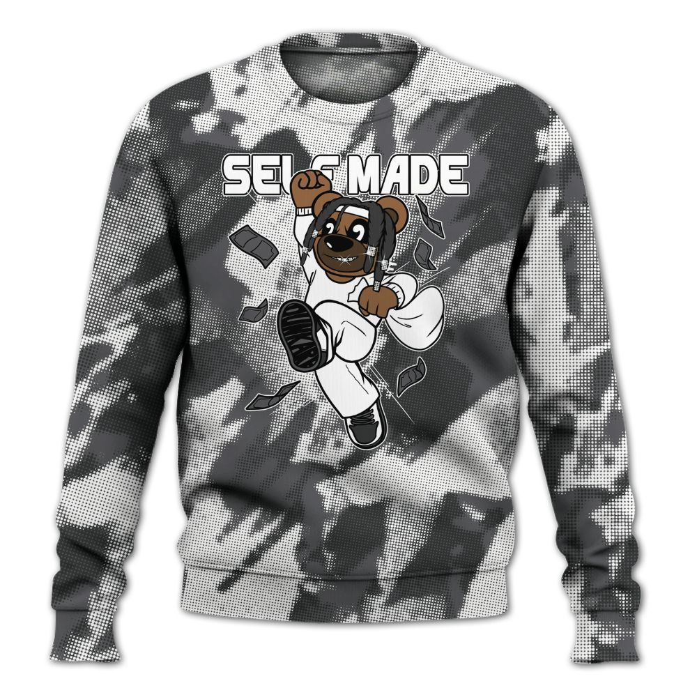 Sweatshirt To Match White Thunder 4s - Autonomous Bear Abstract Halftone All Over Print