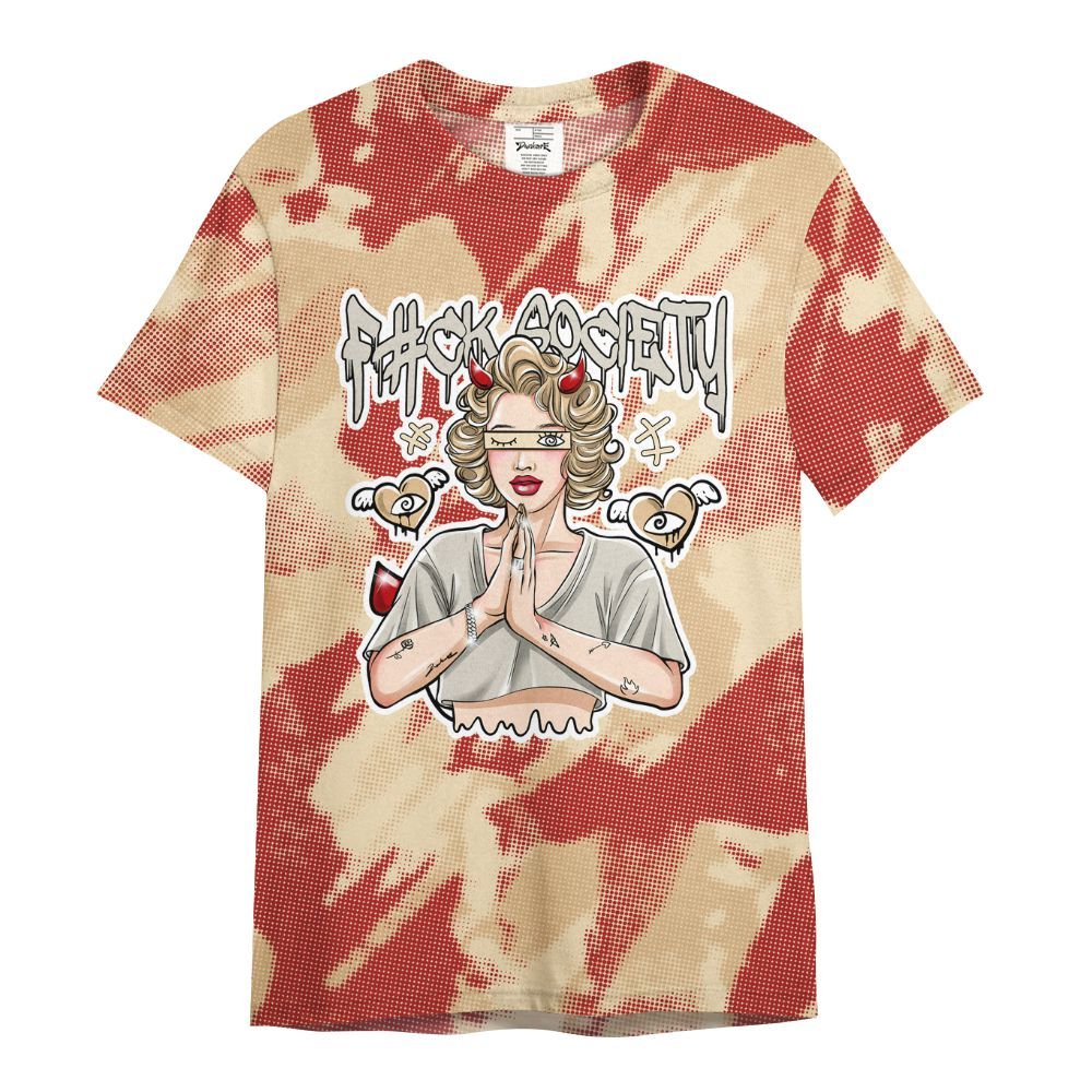 Shirt To Match Dunk Low Strawberry Waffle - F#ck Xociety Halftone All Over Print