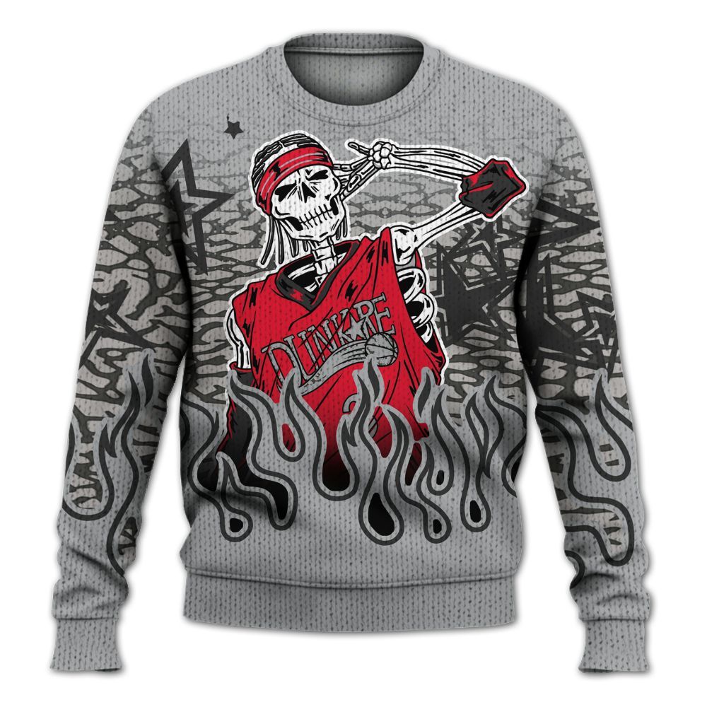 Knitted Sweater To Match Black Cement 3s - Allen Answer Unique Fire Custom Name