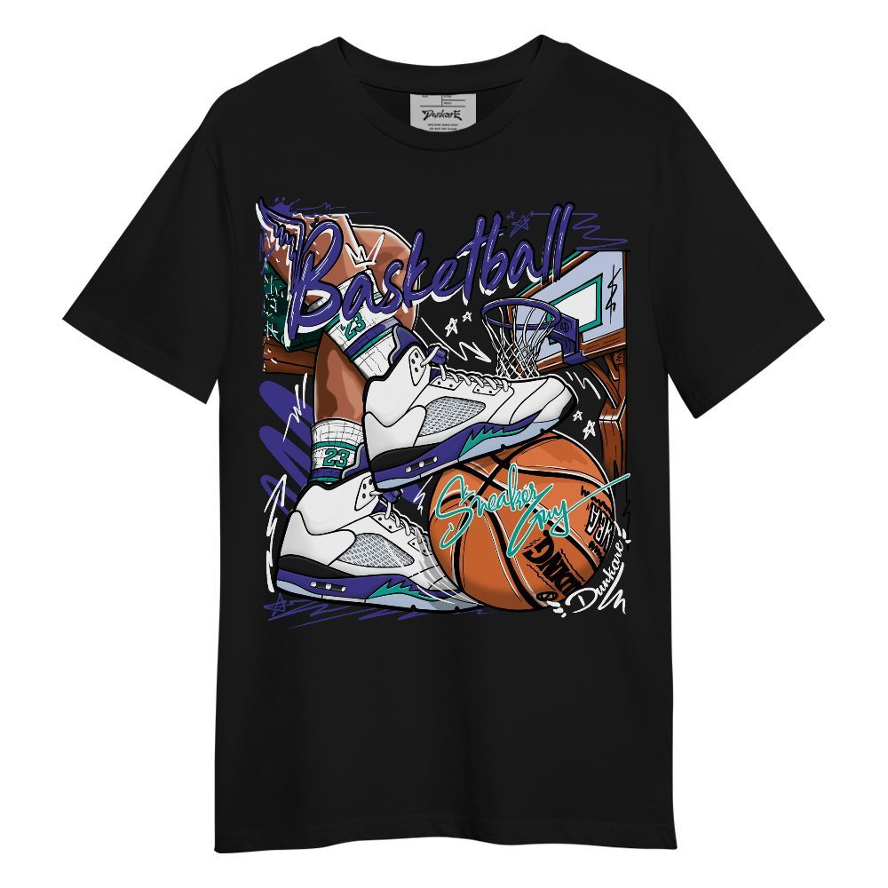 Shirt To Match Retro Grape 5s - Sneaker Guy Basketball Graphic