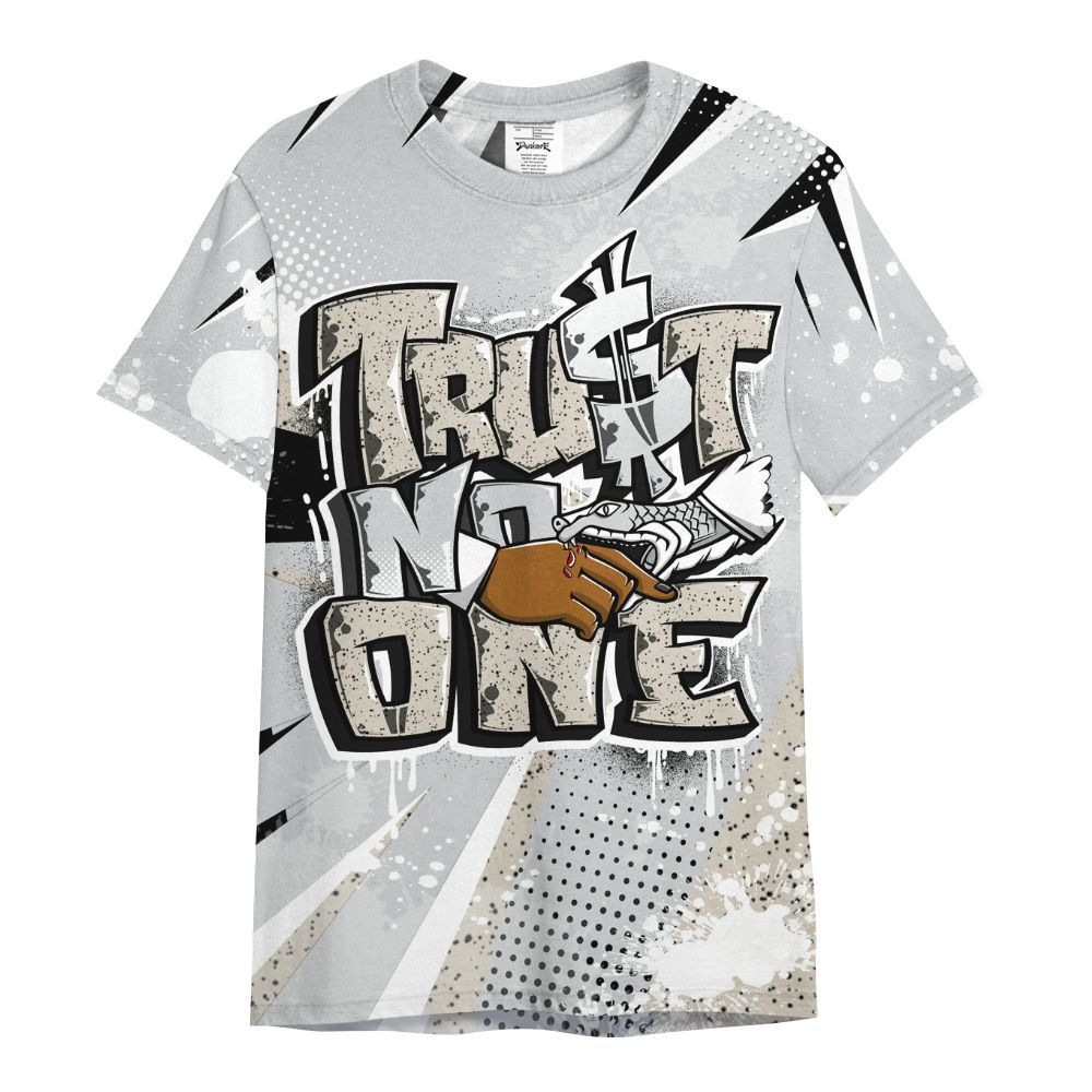 Shirt To Match Metallic Silver 2024 5s - Poly Trust No One Dripping All Over Print