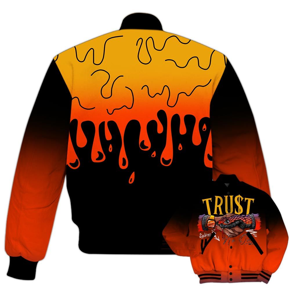 Varsity Jacket To Match J Balvin Rio 3s - Snake Trust No One Drip Varsity Jacket Outfit 1505 NCT