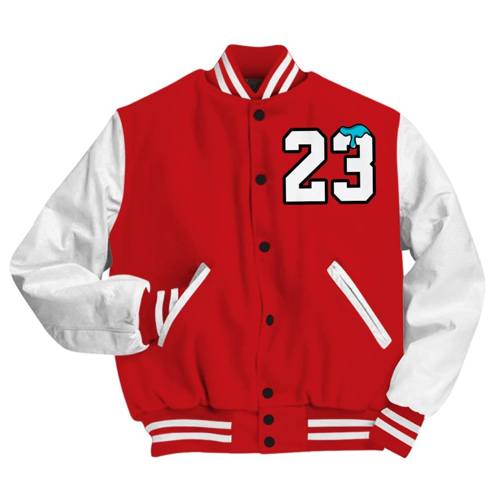 Varsity Jacket To Match Dunk Low Fruity Pebbles - Custom Name Number 23 Drip All Over Print