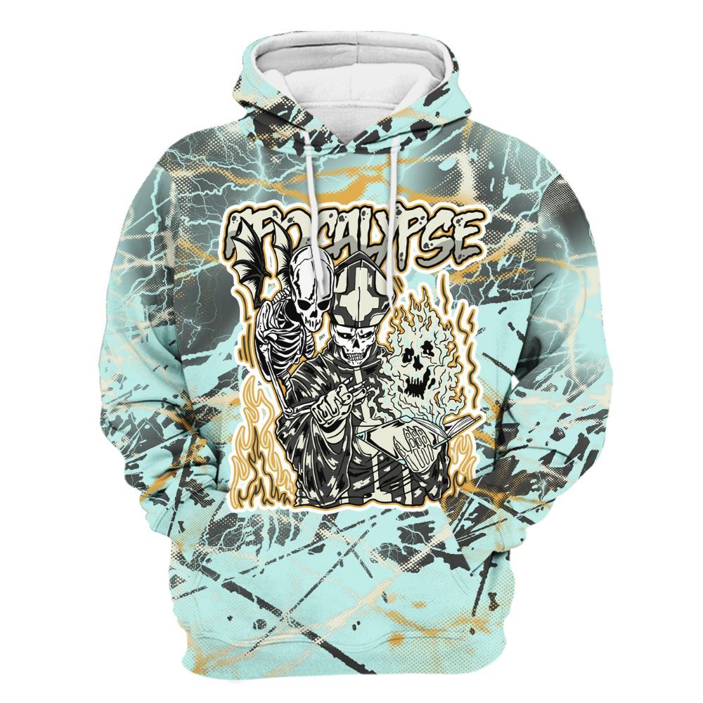 Hoodie To Match Pure Platinum 4s - Apocalypse Skeleton Profound All Over Print