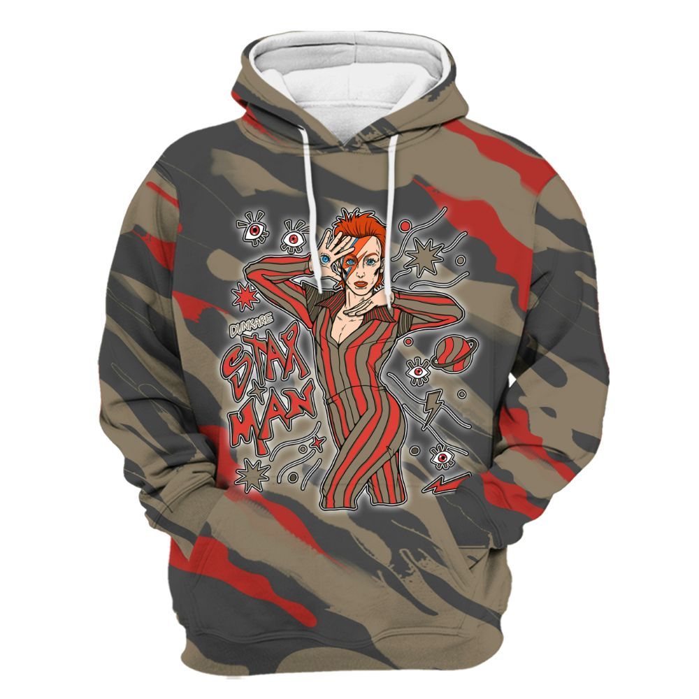 Hoodie To Match Olive 9s - Starmans Graphics Colored All Over Print