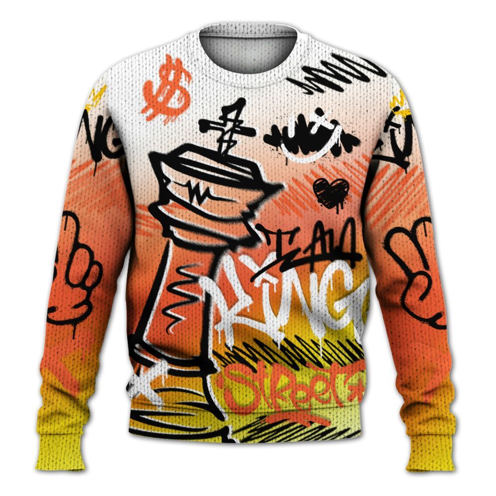 Knitted Sweater To Match Dunk High Candy Corn - Street King Chess Streetwear