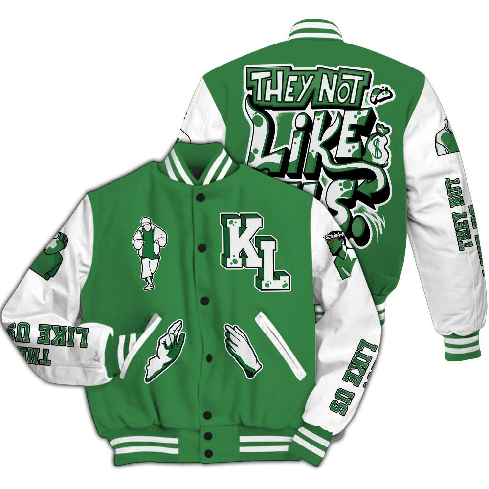 Varsity Jacket To Match Lucky Green 1s - Dislike Us Graphic All Over Print