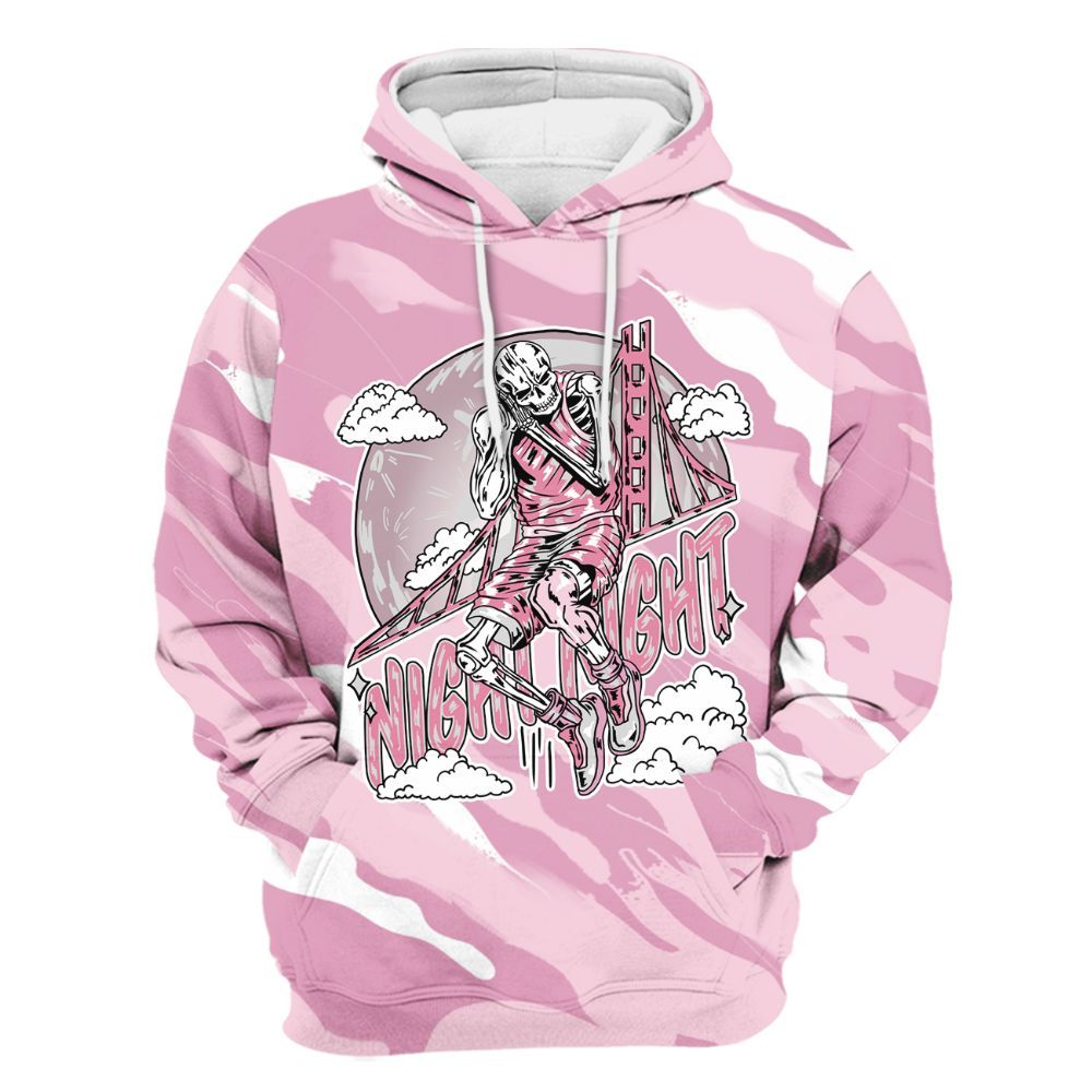Hoodie To Match Orchid 4s - Seeya Skeleton Colored All Over Print