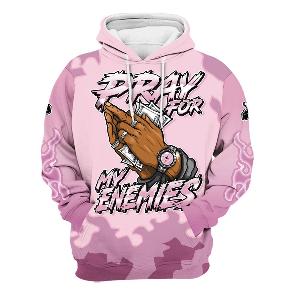 Hoodie To Match Orchid 4s - Prayed For Enemies Graphic Blessing All Over Print