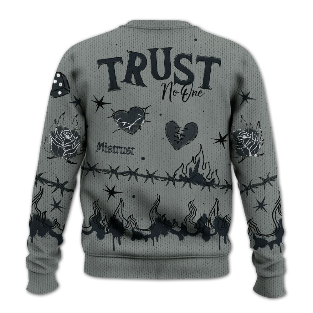 Knitted Sweater To Match Retro Georgetown 6s - Trust No One Snake-Bite Doodle Crayon