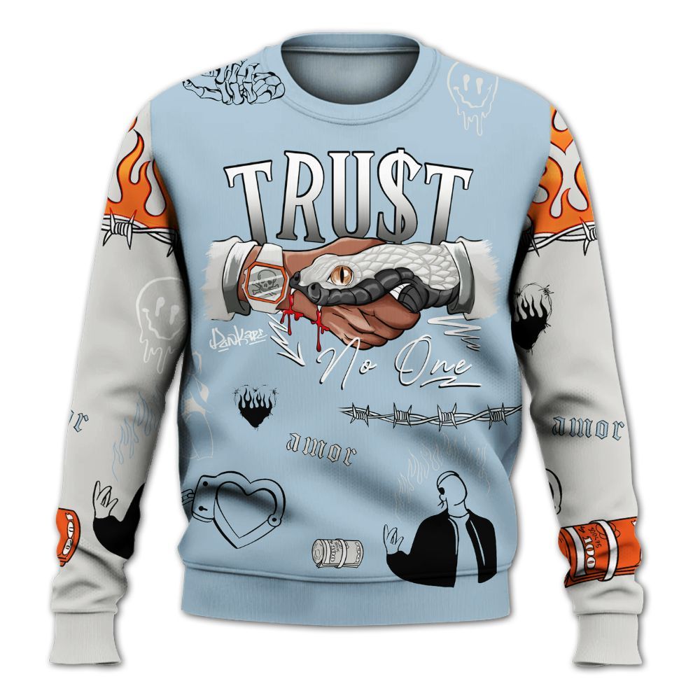 Sweatshirt To Match High OG Alaska 1s - Snake Trust No One All Over Print