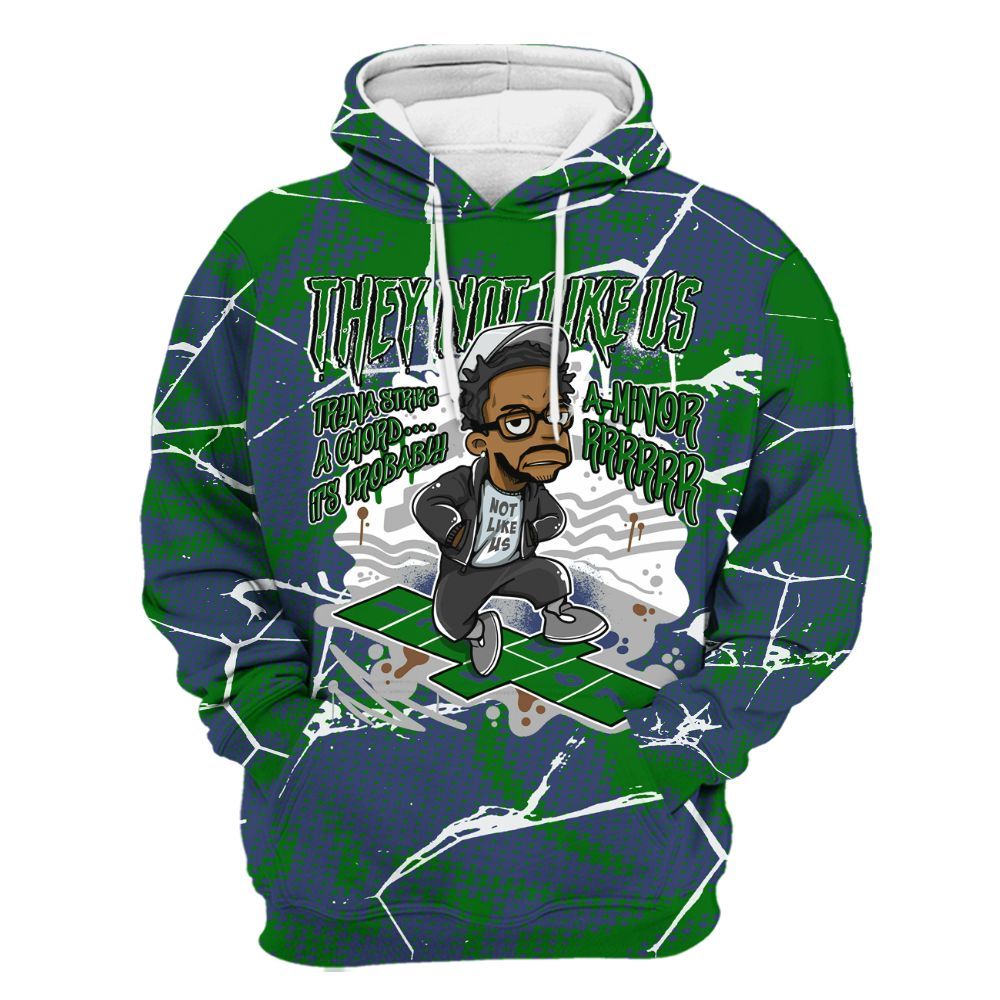 Hoodie To Match Midnight Navy 13s - Hopscotch Dislike Us Graphic Crack All Over Print