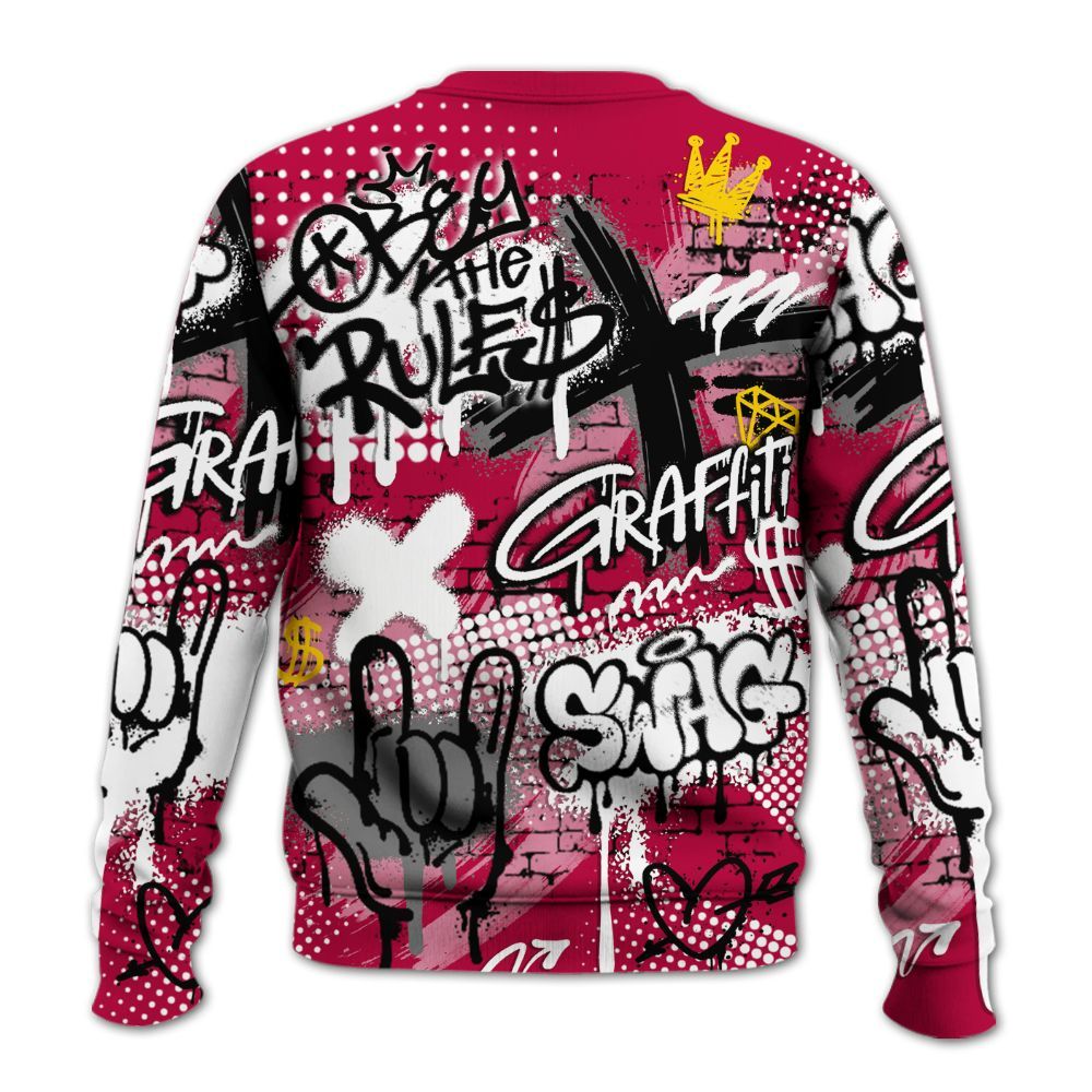 Sweatshirt To Match Retro Chicago 2s - True It Real Graffiti Streetwear All Over Print