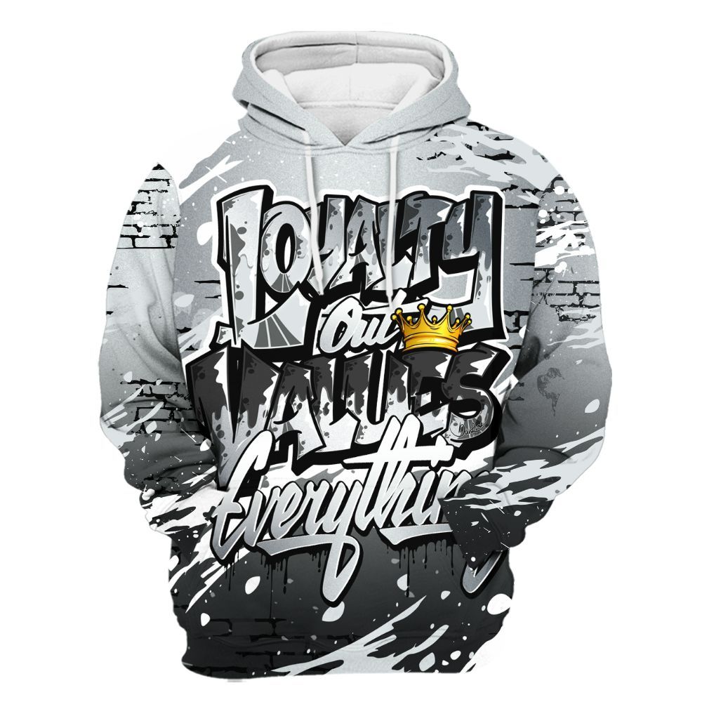 Hoodie To Match Cap And Gown 6s - Values Of Loyalty Drip All Over Print